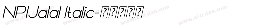 NPIJalal Italic字体转换